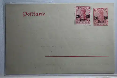 Deutsche Auslandspostämter Türkei P 14 als Ganzsache mit Zusatzfrankatur #BA141