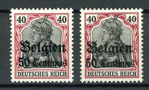 Deutsche Besetzung LP Belgien 5 I + II postfrisch #HU604