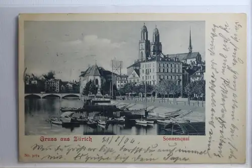 AK Zürich Sonnenquai 1904 #PH387