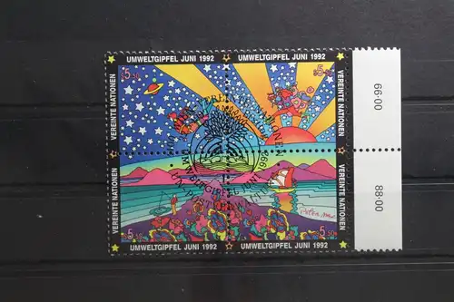 Vereinte Nationen Wien 129-132 gestempelt als Viererblock #TU162