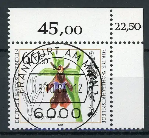 Berlin 725 gestempelt Frankfurt KBWZ #HO323