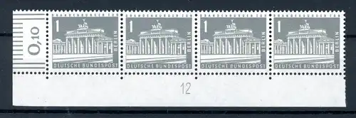 Berlin 4er Streifen 140 y DZ 12 postfrisch #HU502