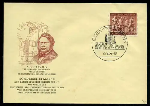 Berlin 125 Ersttagesbrief/FDC #HU686