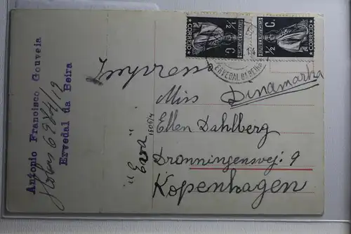 Portgual auf Postkarte als Mehrfachfrankatur gelaufen #BA045