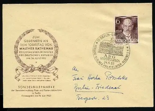 Berlin amtl. FDC 93 Ersttagesbrief/FDC #HU663