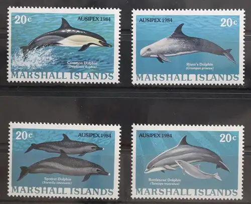 Marshall-Inseln 19-22 postfrisch Delfine #TS669