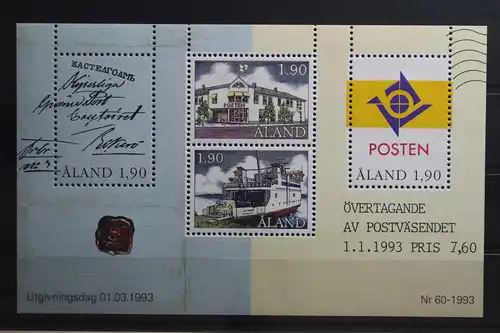 Finnland Alandinseln Block 2 mit 66-69 postfrisch #TV036