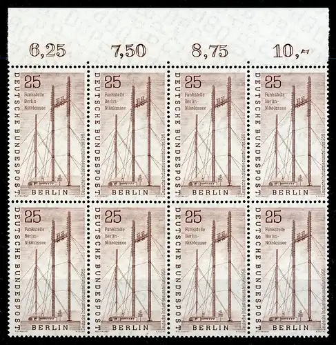 Berlin 8er Block Oberrand 157 postfrisch #HU549