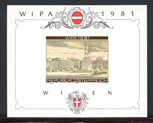 Österreich Gedenkblatt 8 postfrisch WIPA 1981 #HO985