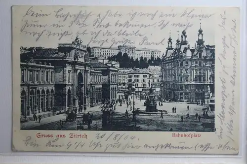 AK Zürich Bahnhofplatz 1904 #PH424