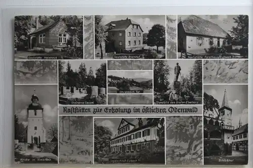 AK Odenwald Mehrbildkarte (Jagdschloss Eulbach usw.) #PH471