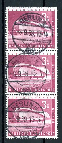 Berlin senkr. Dreierstreifen 154 gestempelt #HU629