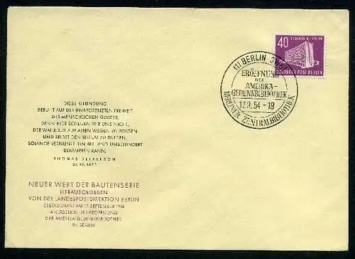 Berlin 122 Ersttagesbrief/FDC #HU660