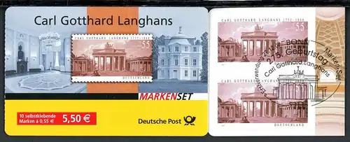 Bund Markenheftchen MH 70 gestempelt Bonn #HO337