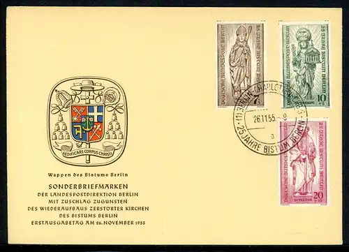 Berlin 132-134 Sonderstempel Ersttagesbrief/FDC #HU682