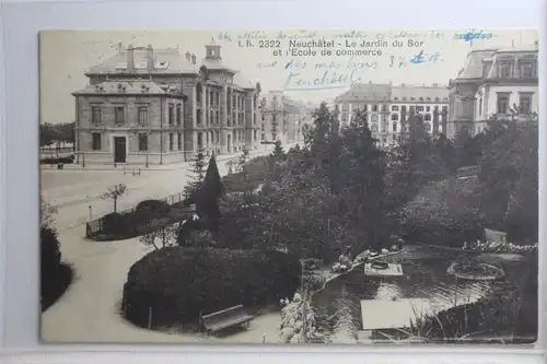 AK Neuchâtel Le Jardin du Sor 1915 #PH456