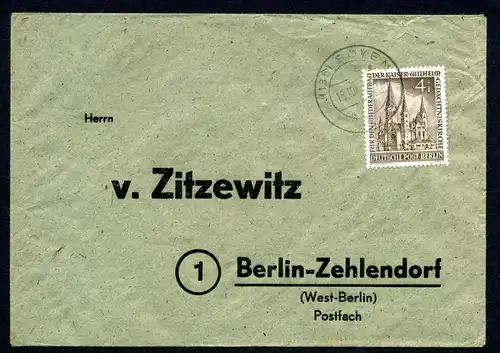 Berlin 106 Einzelfrankatur #HU684