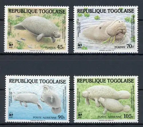 Togo 1763-1766 postfrisch Seekühe/ Manati WWF #HO999