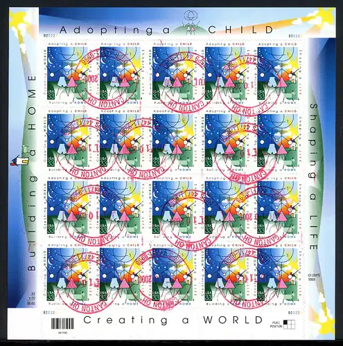 USA Folienbogen 3308 gestempelt #IY853