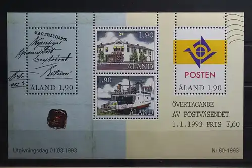 Finnland Alandinseln Block 2 mit 66-69 postfrisch #TV035
