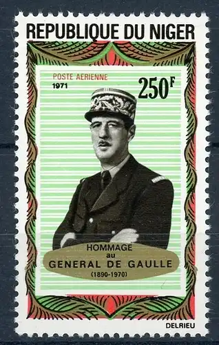 Niger 304 postfrisch de Gaulle #HO391