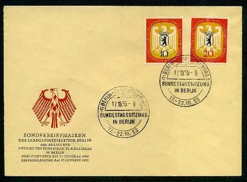 Berlin 129-130 Ersttagesbrief/FDC #HU662