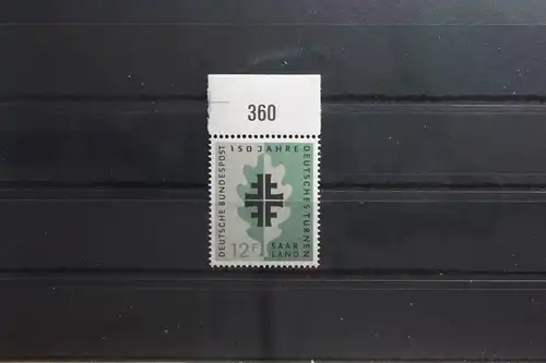 Saarland 437 postfrisch mit Oberrand #TV073