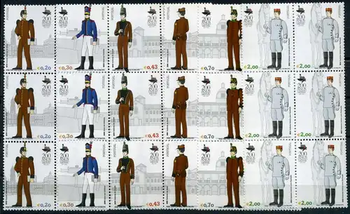 Portugal 6er Bogenteile 2634-2639 postfrisch Uniformen #HO353