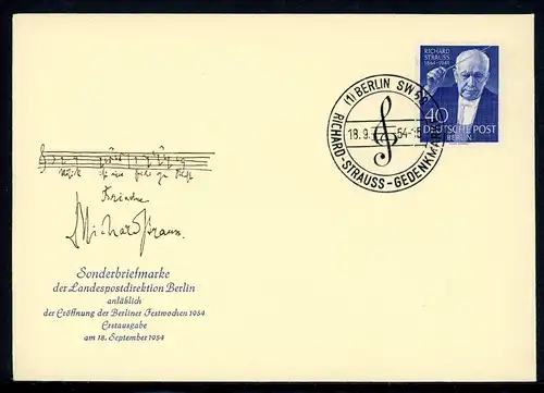 Berlin 124 Sonderstempel Ersttagesbrief/FDC #HU680