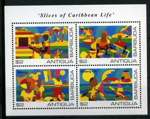 Antigua und Barbuda KB 2180-2183 postfrisch Kunst #HO360