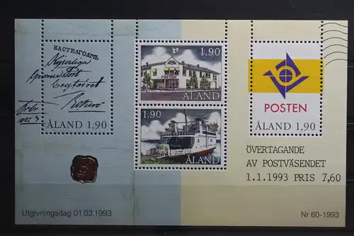 Finnland Alandinseln Block 2 mit 66-69 postfrisch #TV033