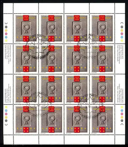 Kanada Kleinbogen 1780 gestempelt #JD404