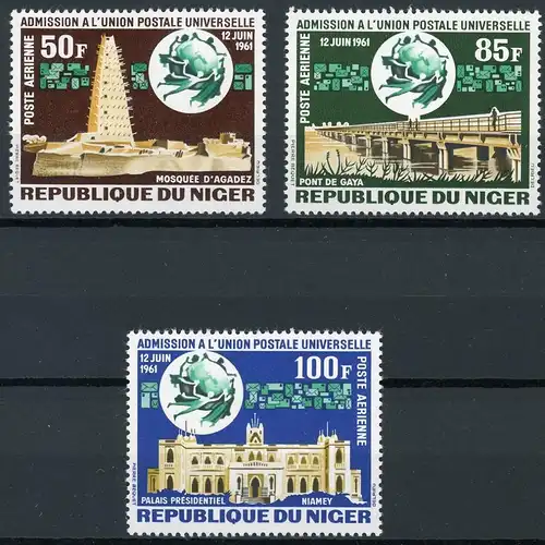 Niger 34-36 postfrisch UPU #HO388