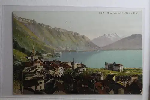 AK Montreux et Dents du Midi 1908 #PH630