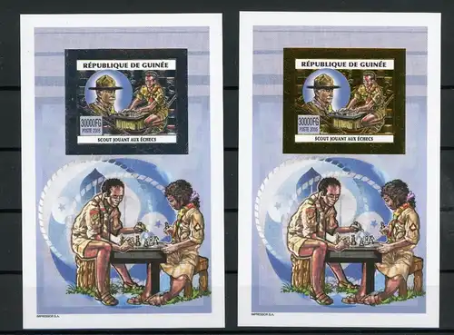 Guinea Block 912 + 914 B postfrisch Schach #GI874