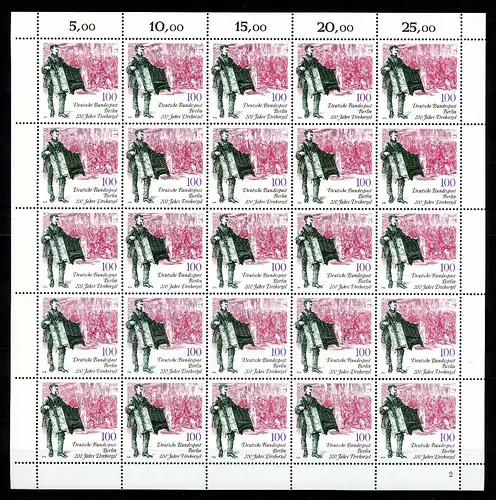 Berlin 25er Bogen 872 postfrisch Formnummer 2 #IY867