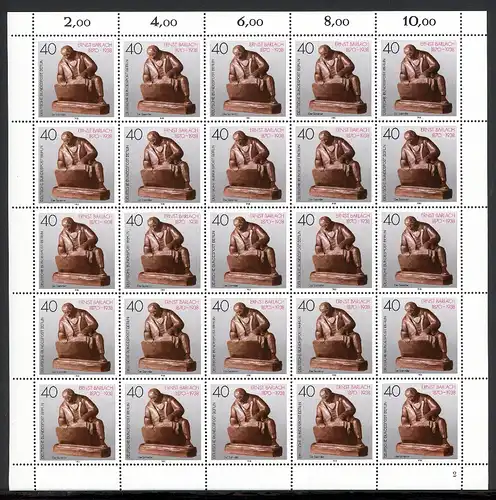 Berlin 25er Bogen 823 postfrisch Formnummer 2 #IY880