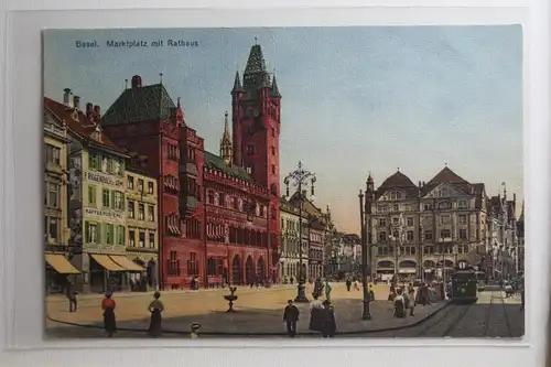 AK Basel Marktplatz mit Rathaus #PH667