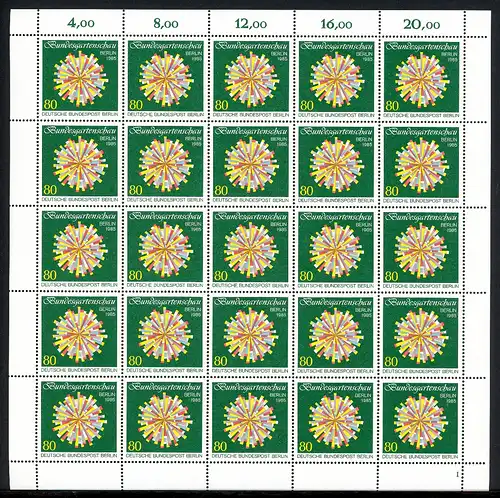 Berlin 25er Bogen 734 postfrisch Formnummer 1 #BW7802