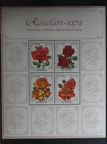Südafrika Block 8 mit 562-565 postfrisch Rosen #TS864