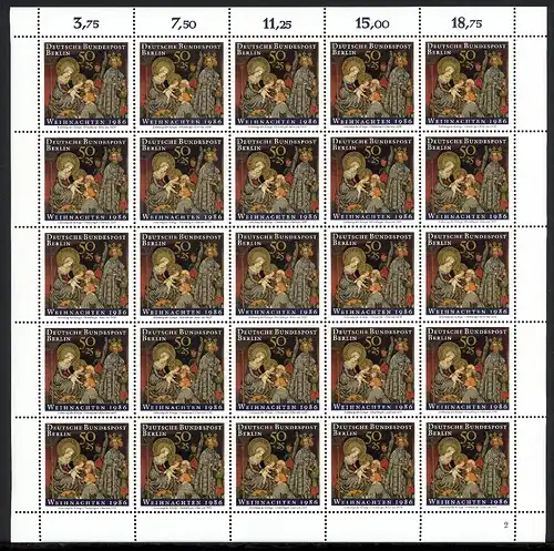 Berlin 25er Bogen 769 postfrisch Formnummer 2 #BW7807