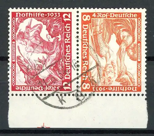 Deutsches Reich Zusammendrucke SK 20 gestempelt #HU014