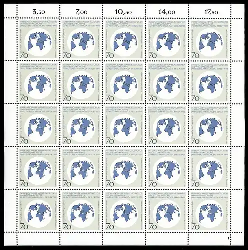 Berlin 25er Bogen 817 postfrisch Formnummer 1 #IY878