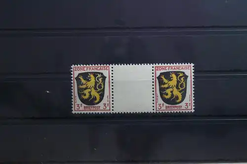 Fr. Zone Allgemeine Ausgabe 2 ZW postfrisch Zwischenstegpaar #TY559
