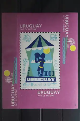 Uruguay Block 20 postfrisch Fußball WM 1974 #TW464
