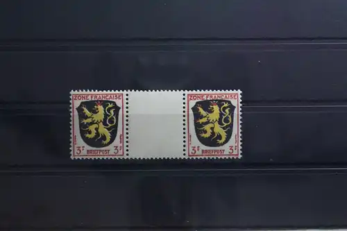 Fr. Zone Allgemeine Ausgabe 2 ZW postfrisch Zwischenstegpaar #TY556
