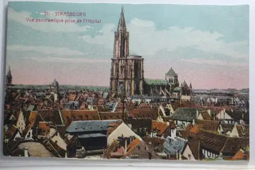 AK Straßburg Vue panoramique prise de l'Hôpital #PH758