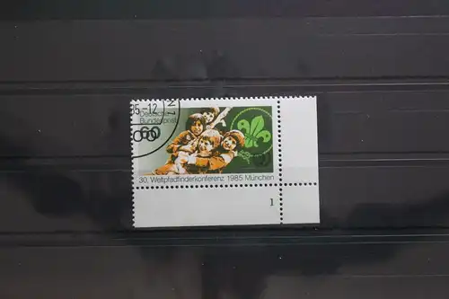 BRD 1254 gestempelt als Eckrand mit Formnummer 1 #UC094