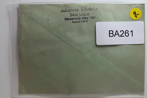 BRD 199 auf Brief als Einzelfrankatur mit Notopfer Berlin #BA261
