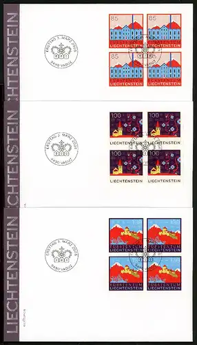Liechtenstein 4er Blöcke 1473-1474 Ersttagesbrief/FDC #HU109
